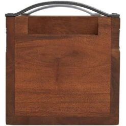 11.5" Brown Wood Modern 3 Section Decorative Tray With Metal Handles -Michaels Decor Sale D740974S 2