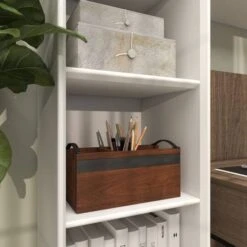 11.5" Brown Wood Modern 3 Section Decorative Tray With Metal Handles -Michaels Decor Sale D740974S 8