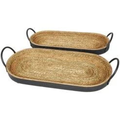 Brown Wooden Coiled Oval Nesting Tray Décor Set -Michaels Decor Sale D740981S 6