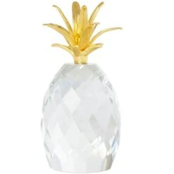 Clear & Gold Crystal Faceted Pineapple Sculpture Set -Michaels Decor Sale D740988S 2