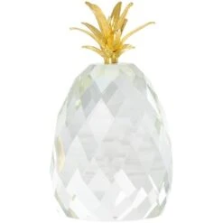 Clear & Gold Crystal Faceted Pineapple Sculpture Set -Michaels Decor Sale D740988S 5