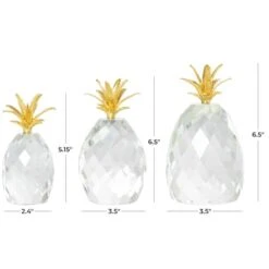Clear & Gold Crystal Faceted Pineapple Sculpture Set -Michaels Decor Sale D740988S 9