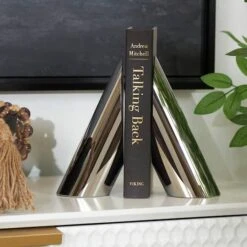 7" Silver Crystal Geometric Pyramid Shaped Bookends Set -Michaels Decor Sale D740990S 10