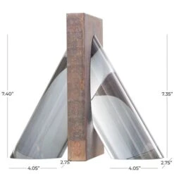 7" Silver Crystal Geometric Pyramid Shaped Bookends Set -Michaels Decor Sale D740990S 9