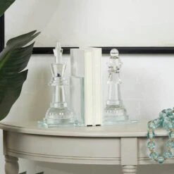 9.5" Clear Chess Oversized Bookends With Cut Crystal Designs Set 15 9.5" Clear Chess Oversized Bookends With Cut Crystal Designs Set -Michaels Decor Sale D753869S 11