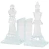9.5" Clear Chess Oversized Bookends With Cut Crystal Designs Set -Michaels Decor Sale D753869S 4