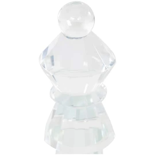 9.5" Clear Chess Oversized Bookends With Cut Crystal Designs Set 11 9.5" Clear Chess Oversized Bookends With Cut Crystal Designs Set - Image 9