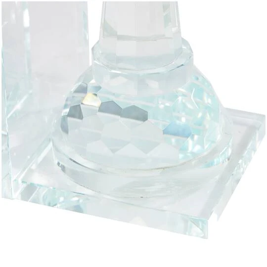 9.5" Clear Chess Oversized Bookends With Cut Crystal Designs Set 13 9.5" Clear Chess Oversized Bookends With Cut Crystal Designs Set - Image 11