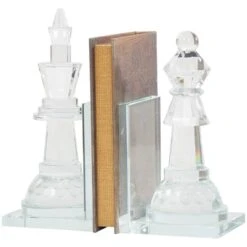 9.5" Clear Chess Oversized Bookends With Cut Crystal Designs Set 22 9.5" Clear Chess Oversized Bookends With Cut Crystal Designs Set -Michaels Decor Sale D753869S 9