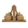 7" Brown Wood Knot Rope Bookends With Distressed L-Shaped Stands Set 2 7" Brown Wood Knot Rope Bookends With Distressed L-Shaped Stands Set -Michaels Decor Sale D753878S 3
