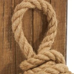 7" Brown Wood Knot Rope Bookends With Distressed L-Shaped Stands Set 15 7" Brown Wood Knot Rope Bookends With Distressed L-Shaped Stands Set -Michaels Decor Sale D753878S 5