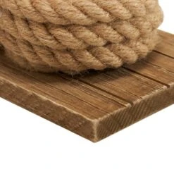 7" Brown Wood Knot Rope Bookends With Distressed L-Shaped Stands Set 16 7" Brown Wood Knot Rope Bookends With Distressed L-Shaped Stands Set -Michaels Decor Sale D753878S 6