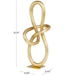 15" Golden Aluminum Abstract Sculpture Décor -Michaels Decor Sale D754253S 6