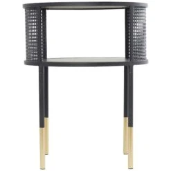 21" Black Metal Open Grid Frame Accent Table -Michaels Decor Sale D754265S 3