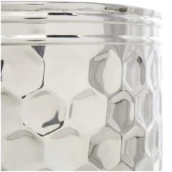 18" Silver Stainless Steel Drum Geometric Accent Table 12 18" Silver Stainless Steel Drum Geometric Accent Table -Michaels Decor Sale D754268S 3