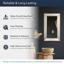 Head West 29" Brushed Nickel Framed Vanity Mirror -Michaels Decor Sale D754282S 4