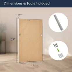 Head West 29" Brushed Nickel Framed Vanity Mirror -Michaels Decor Sale D754282S 7