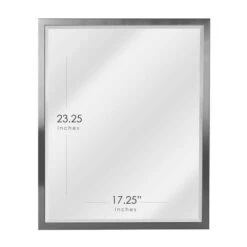 Head West 25" Brushed Nickel Stainless Steel Framed Wall Mirror -Michaels Decor Sale D754295S 5