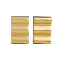 6" Wave Aluminum Bookends Set Gold -Michaels Decor Sale D756069S 3