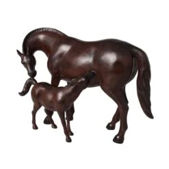 Dark Brown Horse Mom & Baby Sculpture -Michaels Decor Sale D756085S 2