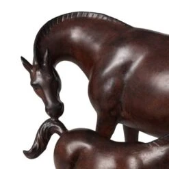 Dark Brown Horse Mom & Baby Sculpture -Michaels Decor Sale D756085S 7