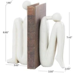 9" Polystone People Bookends Set White -Michaels Decor Sale D756105S 5