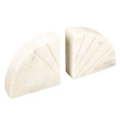 Hello Honey® 6" White Modern Arched Semicircle Marble Bookend Set -Michaels Decor Sale D756889S 1 1