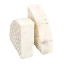 Hello Honey® 6" White Modern Arched Semicircle Marble Bookend Set -Michaels Decor Sale D756889S 5