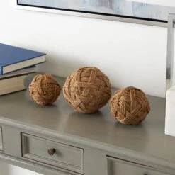 Brown Jute Handmade Woven Decorative Ball Orbs & Vase Filler Set -Michaels Decor Sale D757300S 4
