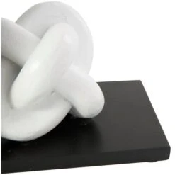7" White MDF Knot Bookends With Black Stands Set 13 7" White MDF Knot Bookends With Black Stands Set -Michaels Decor Sale D757302S 2