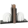 7" White MDF Abstract Layered Arched Bookends With Black Stands Set -Michaels Decor Sale D757312S 1