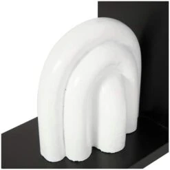 7" White MDF Abstract Layered Arched Bookends With Black Stands Set 12 7" White MDF Abstract Layered Arched Bookends With Black Stands Set -Michaels Decor Sale D757312S 2