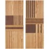 32" Brown Wooden Geometric Handmade Two-Toned Wall Décor Set -Michaels Decor Sale D757365S 1