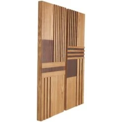 32" Brown Wooden Geometric Handmade Two-Toned Wall Décor Set -Michaels Decor Sale D757365S 2