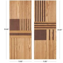 32" Brown Wooden Geometric Handmade Two-Toned Wall Décor Set -Michaels Decor Sale D757365S 6