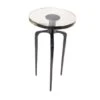 22" Accent Table With Textured Glass Tabletop Black -Michaels Decor Sale D757381S 1