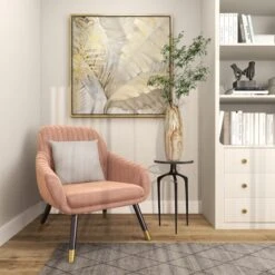 22" Accent Table With Textured Glass Tabletop Black -Michaels Decor Sale D757381S 12