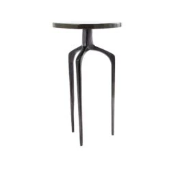 22" Accent Table With Textured Glass Tabletop Black -Michaels Decor Sale D757381S 4