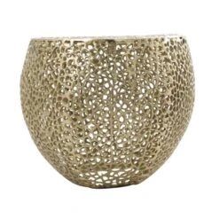 19" Gold Aluminum Coral Accent Table 12 19" Gold Aluminum Coral Accent Table -Michaels Decor Sale D757384S 4