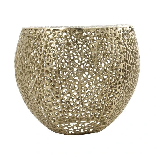 19" Gold Aluminum Coral Accent Table 7 19" Gold Aluminum Coral Accent Table - Image 5