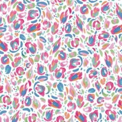 RoomMates Red Multi Brushstroke Leopard Peel & Stick Wallpaper