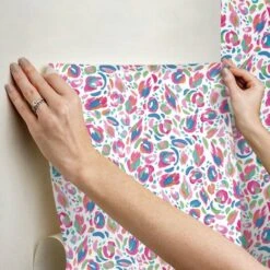 RoomMates Red Multi Brushstroke Leopard Peel & Stick Wallpaper -Michaels Decor Sale D757540S 6