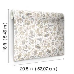 RoomMates Neutral Brushstroke Leopard Peel & Stick Wallpaper -Michaels Decor Sale D757541S 7
