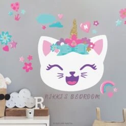 RoomMates Like Nastya Unicorn Cat Giant Peel & Stick Wall Decals With Alphabet -Michaels Decor Sale D757590S 2