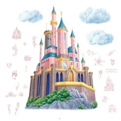 RoomMates Disney® Princess Castle XL Giant Wall Decals With String Lights -Michaels Decor Sale D757622S 1 1
