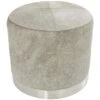 17" Gray Leather Patchwork Stool With Silver Metal Base -Michaels Decor Sale D758395S 1