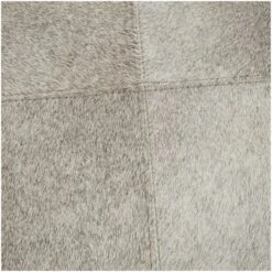 17" Gray Leather Patchwork Stool With Silver Metal Base -Michaels Decor Sale D758395S 7