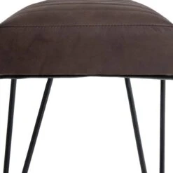 4ft. Dark Brown Leather Upholstered Bench With Hairpin Legs -Michaels Decor Sale D758408S 5