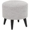 17" Chevron Textured Fabric Stool With Black Wooden Legs Gray -Michaels Decor Sale D758409S 1