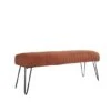 4ft. Brown Leather Upholstered Bench With Hairpin Legs -Michaels Decor Sale D758411S 1